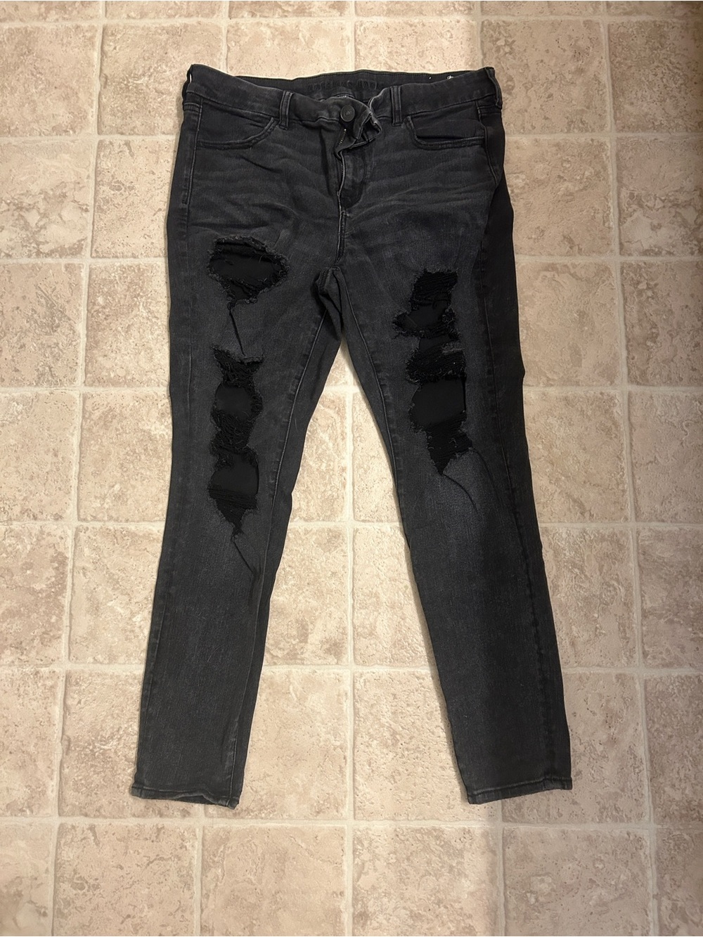 American Eagle Distressed Women's Jeggings - Black